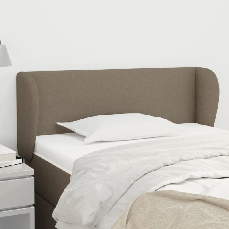 vidaXL sengegavl med kanter 93x23x78/88 cm stof gråbrun
