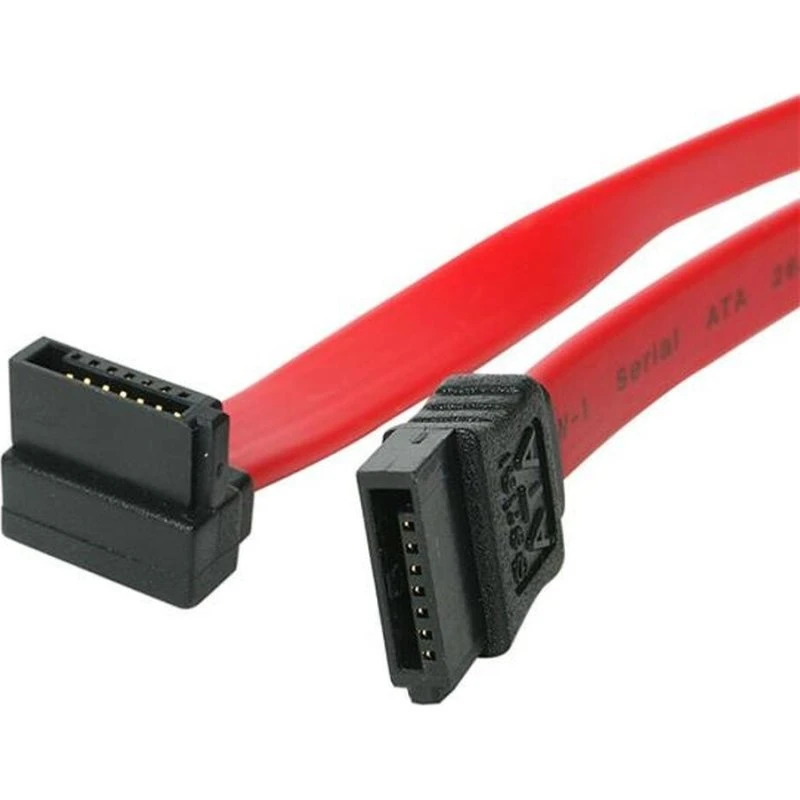 StarTech SATA24RA1 SATA-kabel (hun-hun), vinkelstik 61 cm, rød/sort