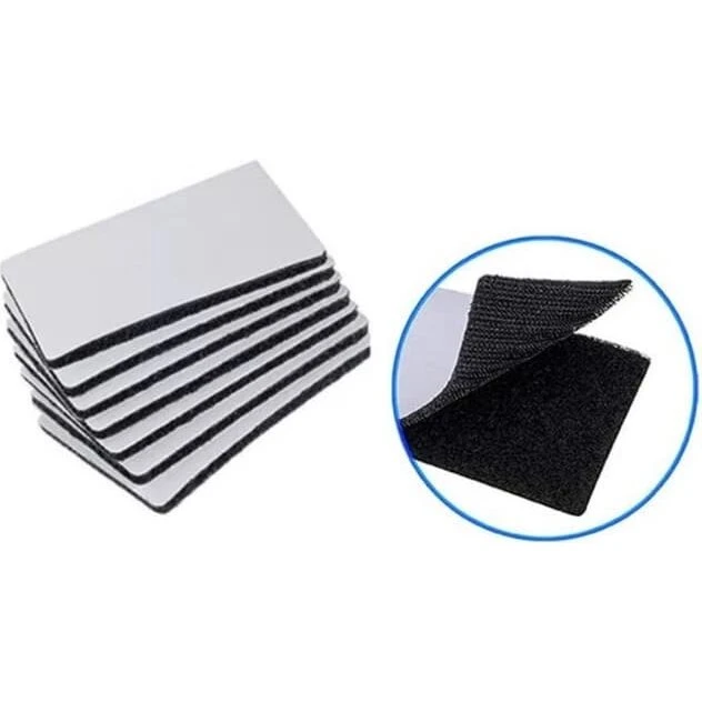 INF Velcrolukninger 10 sæt, sort 4x6 cm