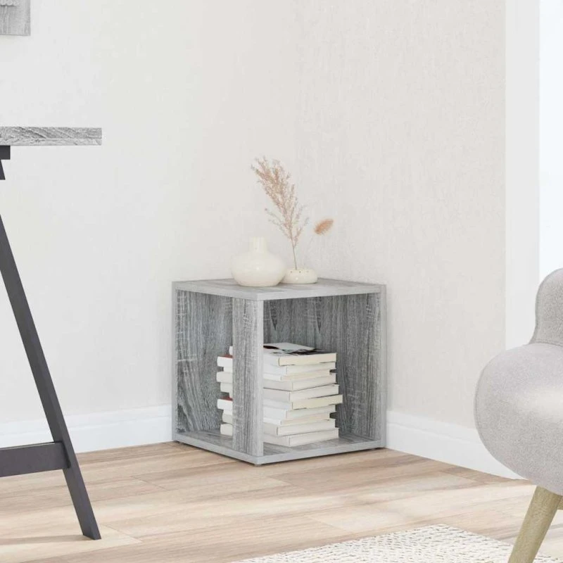 vidaXL sidebord 33x33x34,5 cm grå sonoma-eg