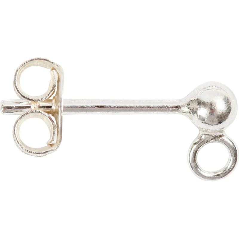 Sterling sølv ørestik 13 mm – 10 stk.