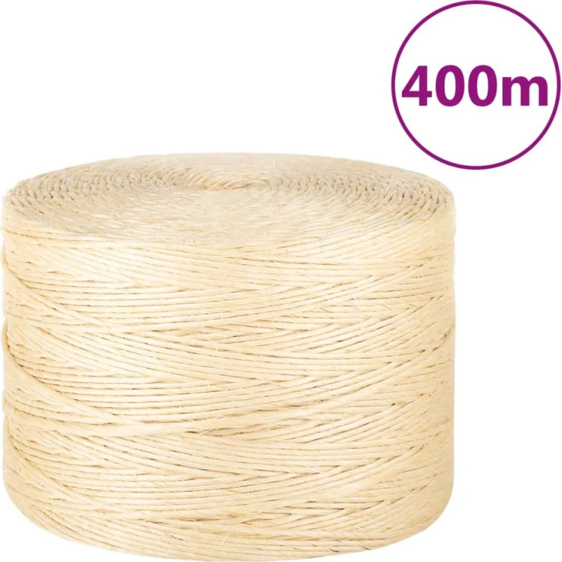 vidaXL reb 100% sisal 3 mm x 400 m