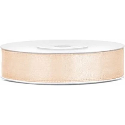 Satinbånd creme 12 mm x 25 m