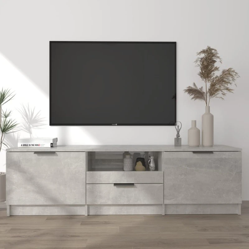 vidaXL TV-bord 140×35×40 cm betongrå, konstrueret træ