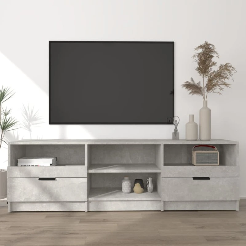 vidaXL TV-bord 150x33,5x45 cm konstrueret træ, betongrå