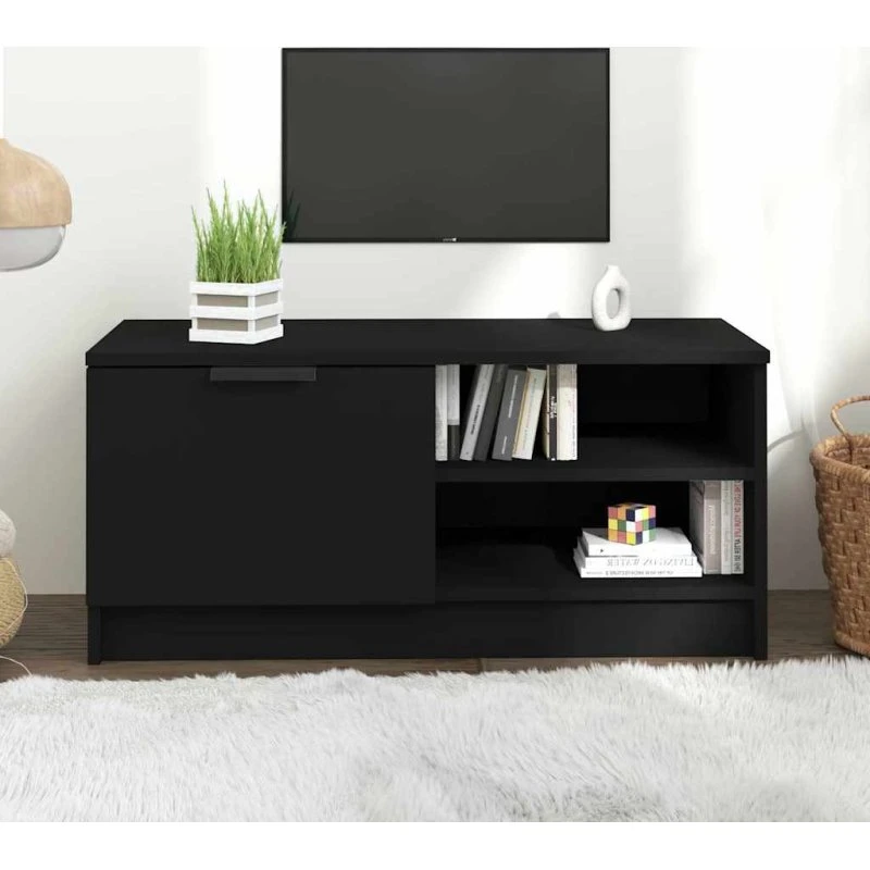 vidaXL TV-bord 80×35×36,5 cm konstrueret træ – sort