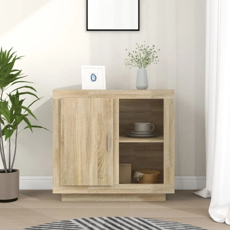 vidaXL skænk 80x40x75 cm Sonoma-eg