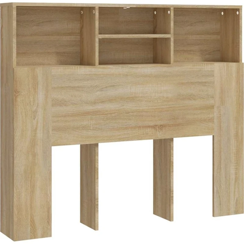 VidaXL sengegavl med opbevaring 120x19x103,5 cm Sonoma-eg