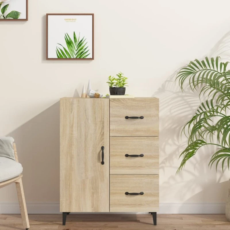 vidaXL skænk 69,5x34x90 cm i sonoma-eg