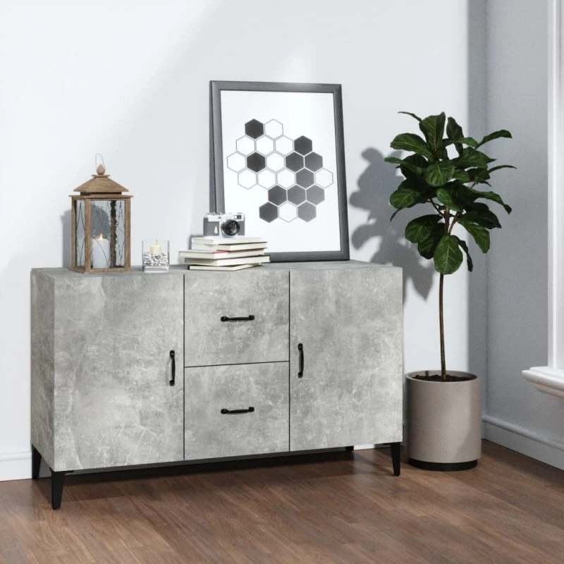 vidaXL skænk 100x36x60 cm konstrueret træ - betongrå