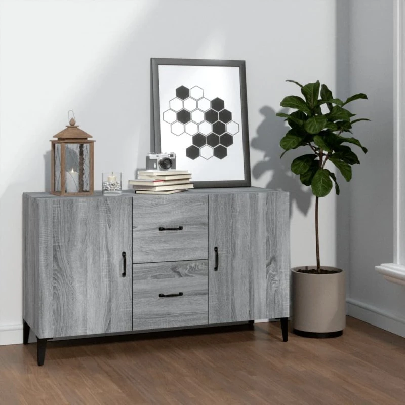 vidaXL skænk 100x36x60 cm grå Sonoma-eg