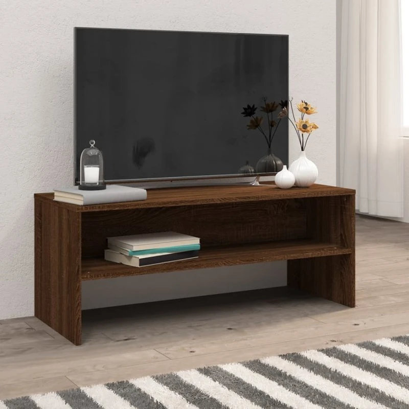 vidaXL TV-bord 100x40x40 cm - konstrueret træ, brun egetræsfarve