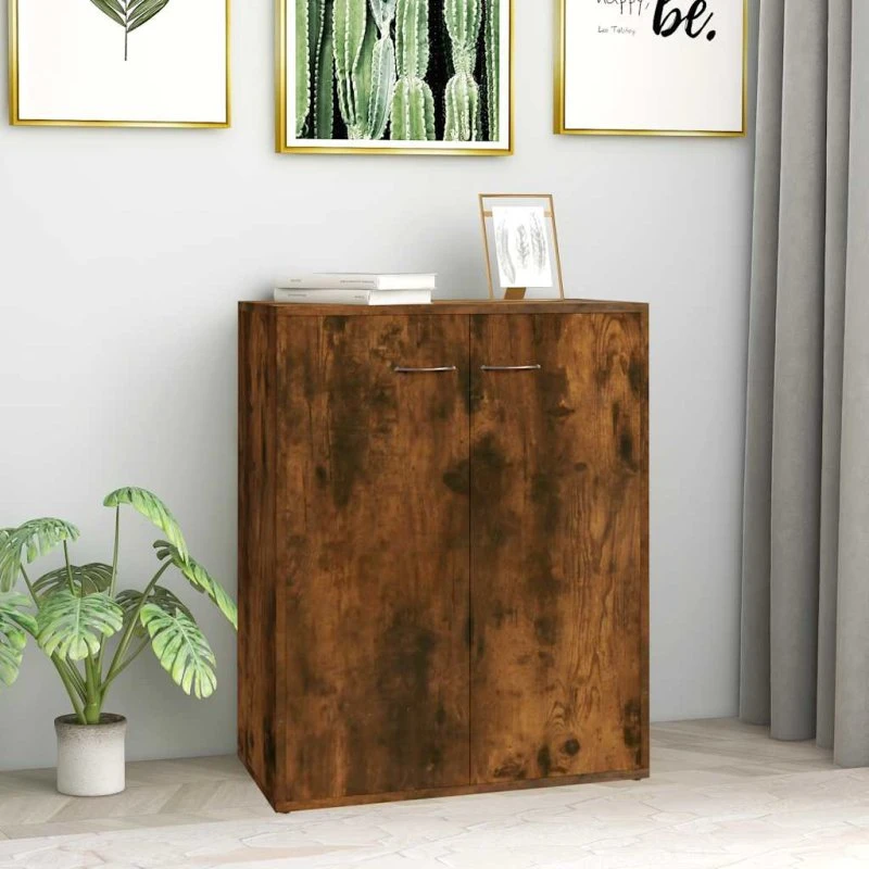 vidaXL skænk 60x30x75 cm konstrueret træ, røget egetræsfarve
