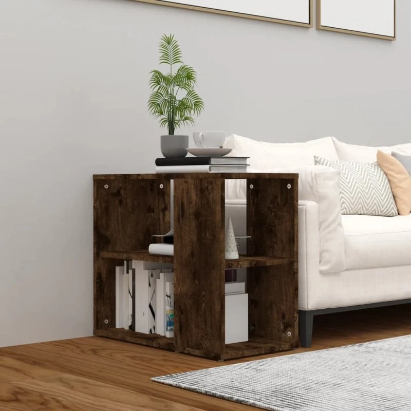 vidaXL sideskab 60x30x50 cm konstrueret træ, røget eg