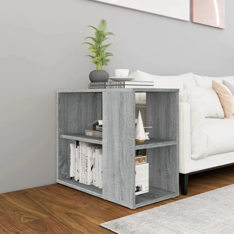 vidaXL sideskab 60x30x50 cm konstrueret træ, grå