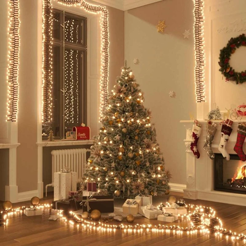 vidaXL LED-lyskæde 2000 LED, 17 m PVC varmt hvidt