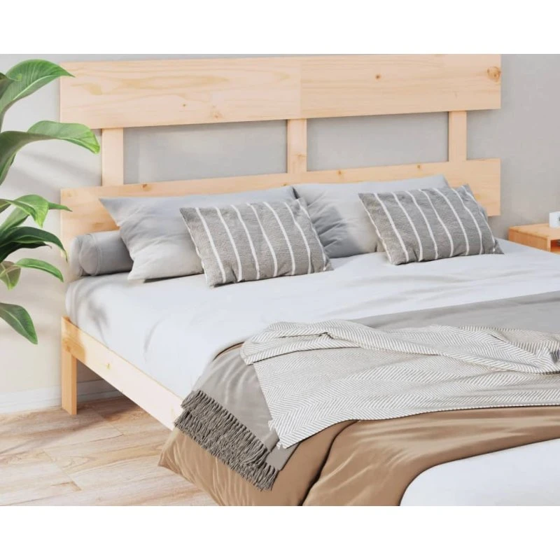 vidaXL sengegærde 154x3x81 cm massivt fyrretræ