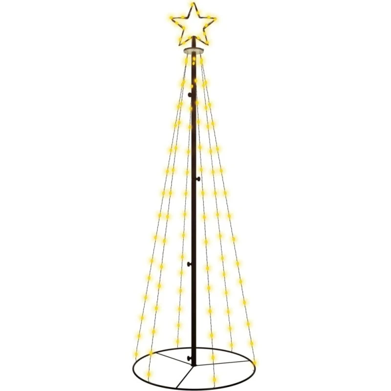 vidaXL kegleformet juletræ 108 LED 70x180 cm varm hvid