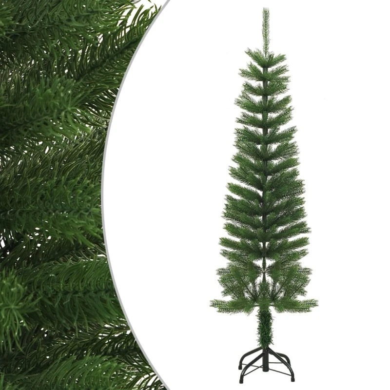 vidaXL kunstigt smalt juletræ 150 cm PE med stålfod