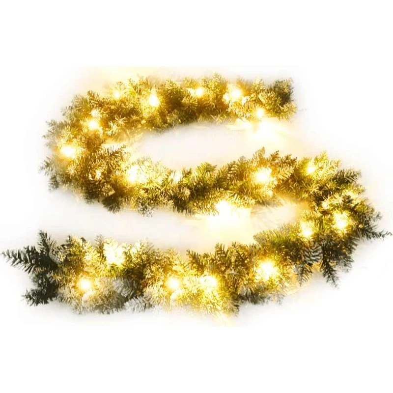 vidaXL juleguirlande med LED 2,7 m PVC grøn - 40 LED