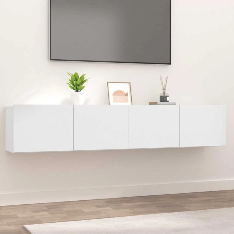 vidaXL Væghængte TV-skabe 2 stk. 80x30x30 cm Hvid