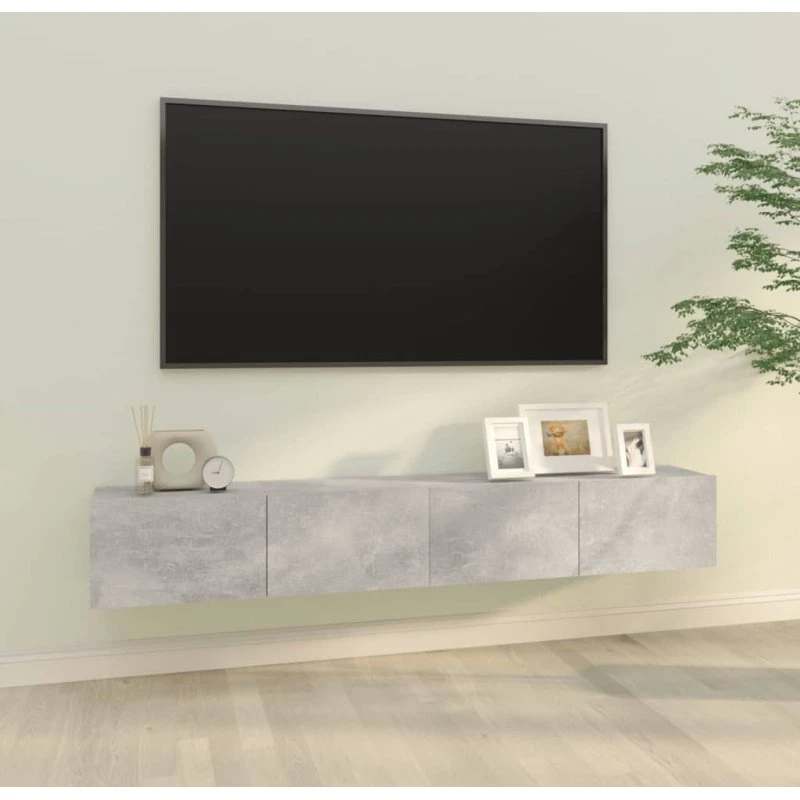 vidaXL væghængte tv-skabe 2 stk. 100x30x30 cm konstrueret træ betongrå