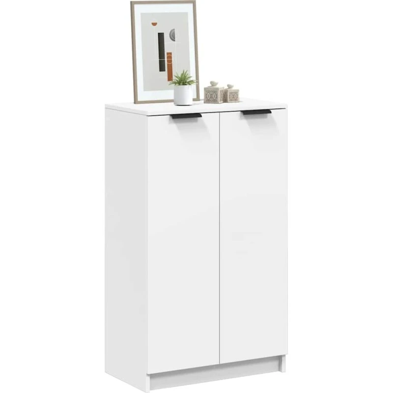 vidaXL skoskab 59x35x100,5 cm hvid (konstrueret træ)