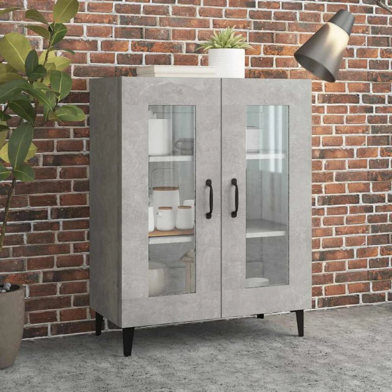 vidaXL skænk 69,5x34x90 cm konstrueret træ betongrå