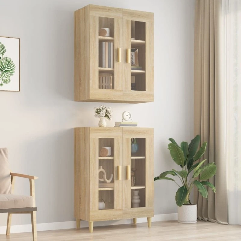 vidaXL vægskab 69,5x34x90 cm sonoma-eg