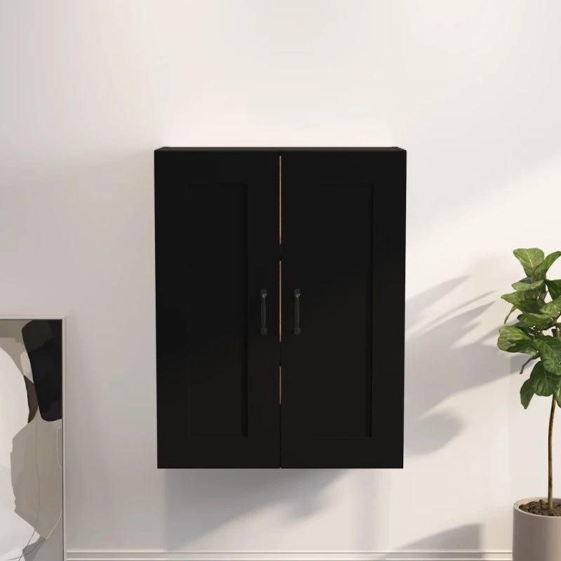 vidaXL vægskab 69,5x32,5x90 cm sort