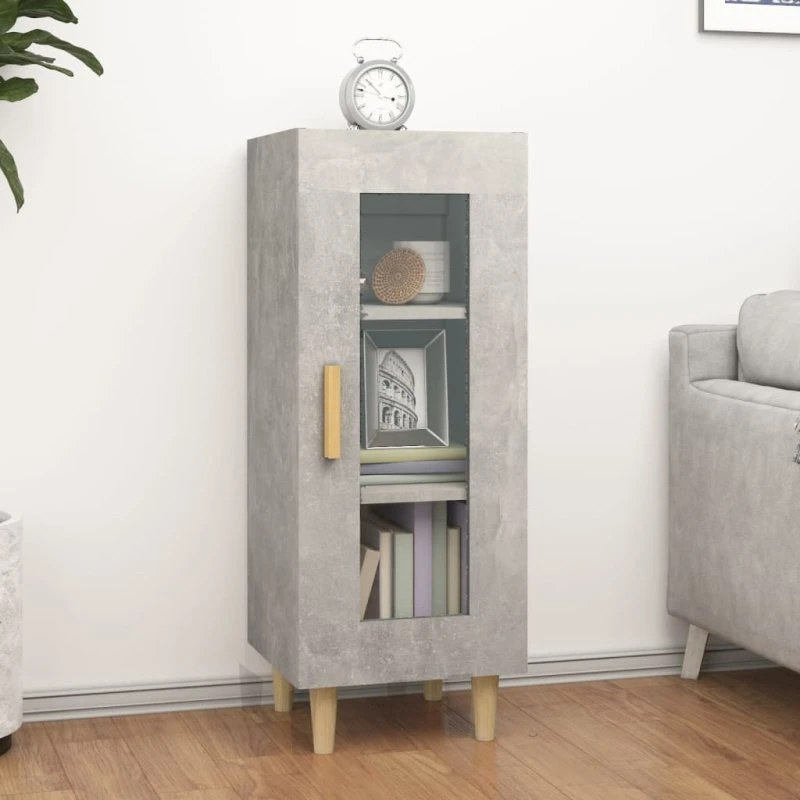 vidaXL skænk 34,5x34x90 cm konstrueret træ - betongrå
