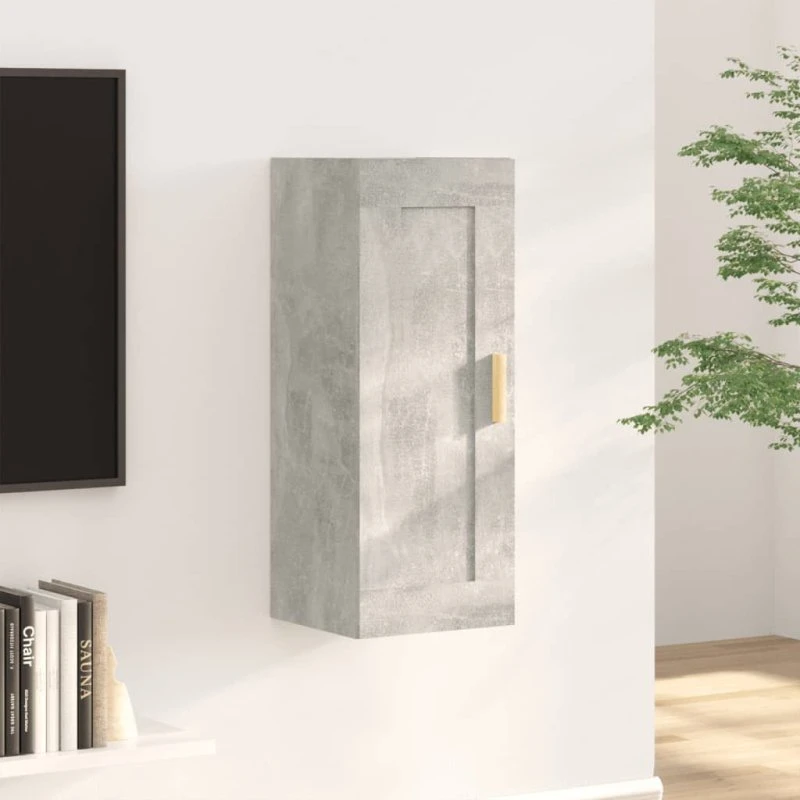 vidaXL vægskab 35x34x90 cm konstrueret træ – betongrå