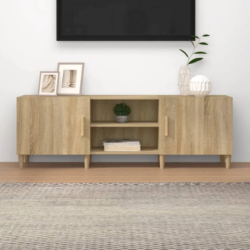 vidaXL TV-bord 150x30x50 cm konstrueret træ - Sonoma-eg