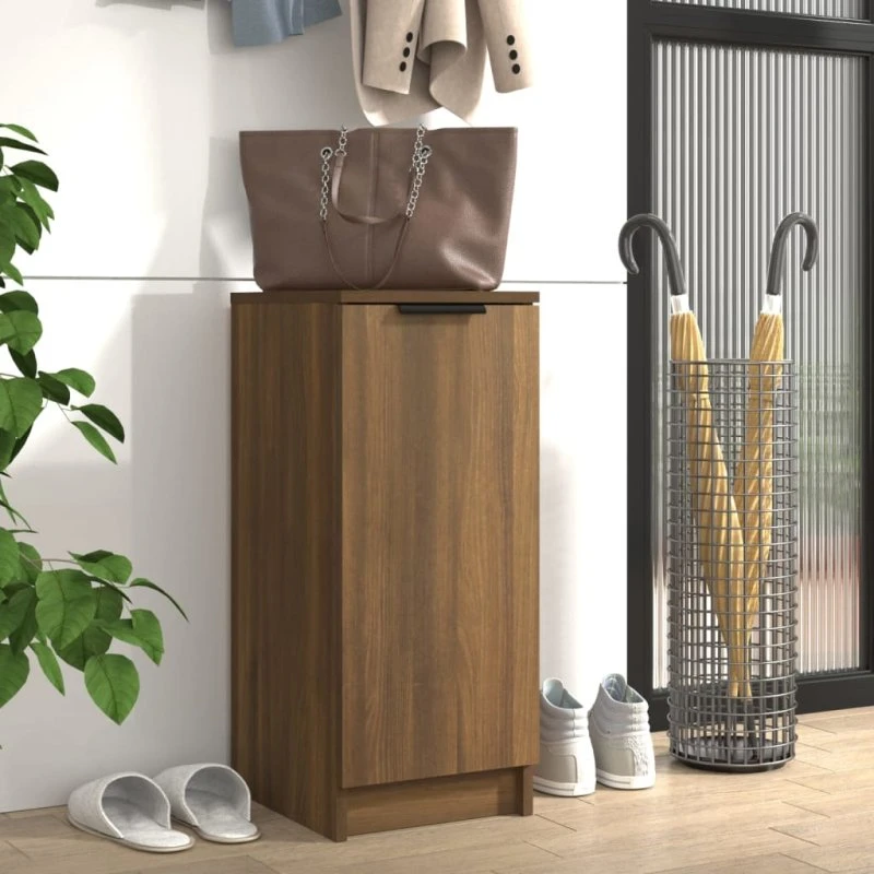 vidaXL skoskab 30x35x70 cm konstrueret træ brun eg