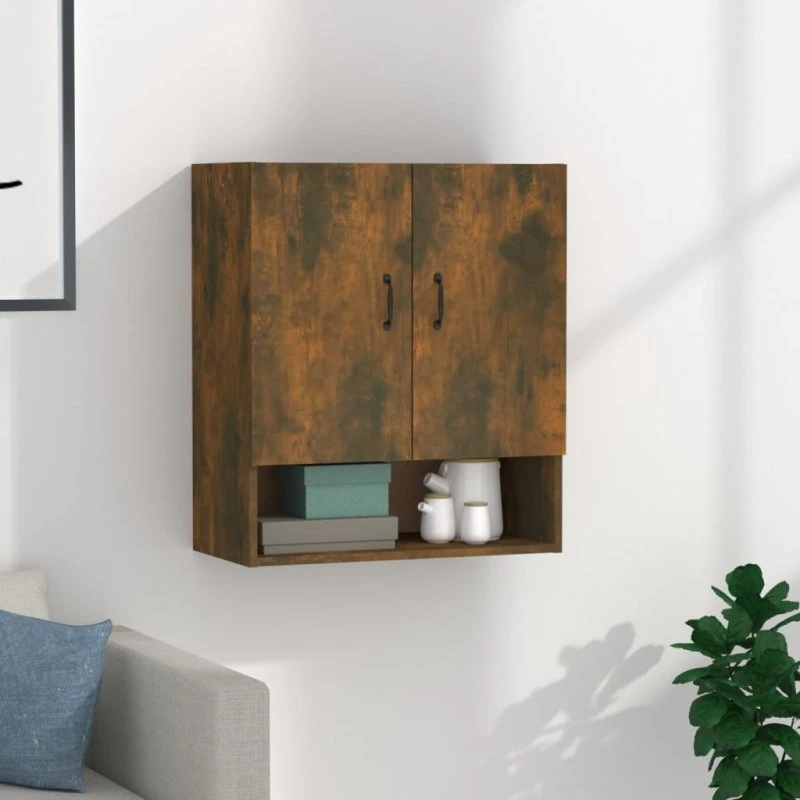 vidaXL vægskab 60x31x70 cm konstrueret træ, røget eg
