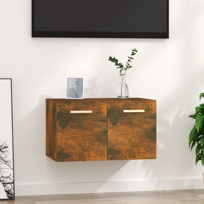 vidaXL vægskab 60x36,5x35 cm, konstrueret træ, røget eg