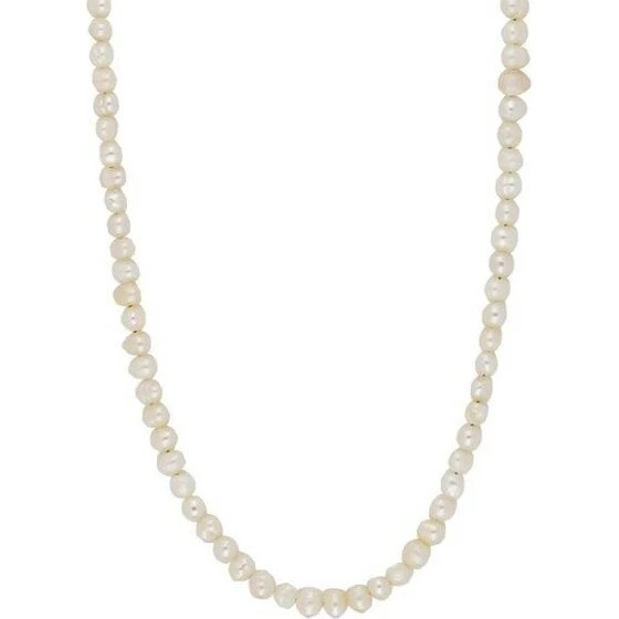 Siersbøl Ferskvandsperlekæde 4 mm med forgyldt sølv­lås 42+3 cm