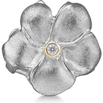 Aagaard Sterling sølv lås Anemone med zirkonia, model 525,25