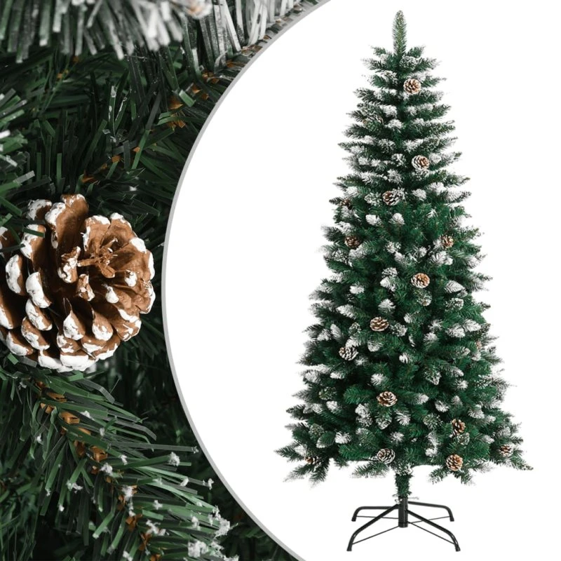 vidaXL kunstigt juletræ 120 cm PVC med fod