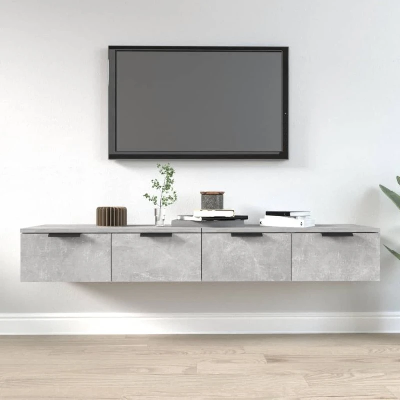 vidaXL vægskabe 2 stk. 68x30x20 cm konstrueret træ betongrå
