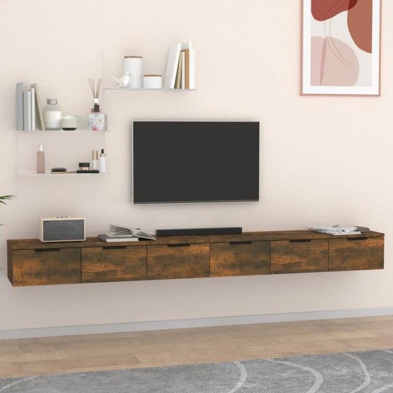 vidaXL vægskabe 2 stk. 102x30x20 cm konstrueret træ Sonoma-eg