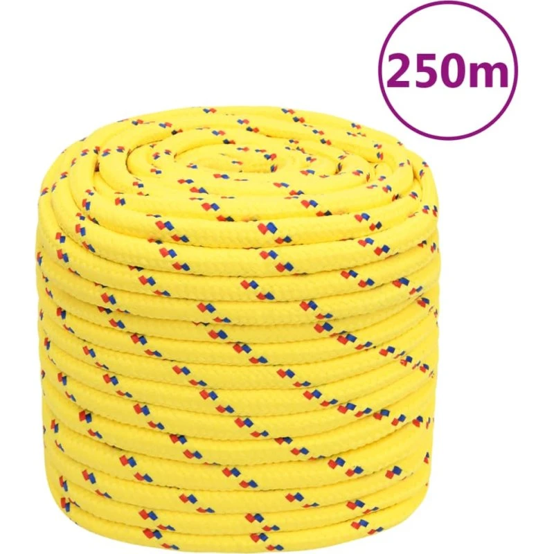 vidaXL tovværk til båd 16 mm x 250 m polypropylen gul