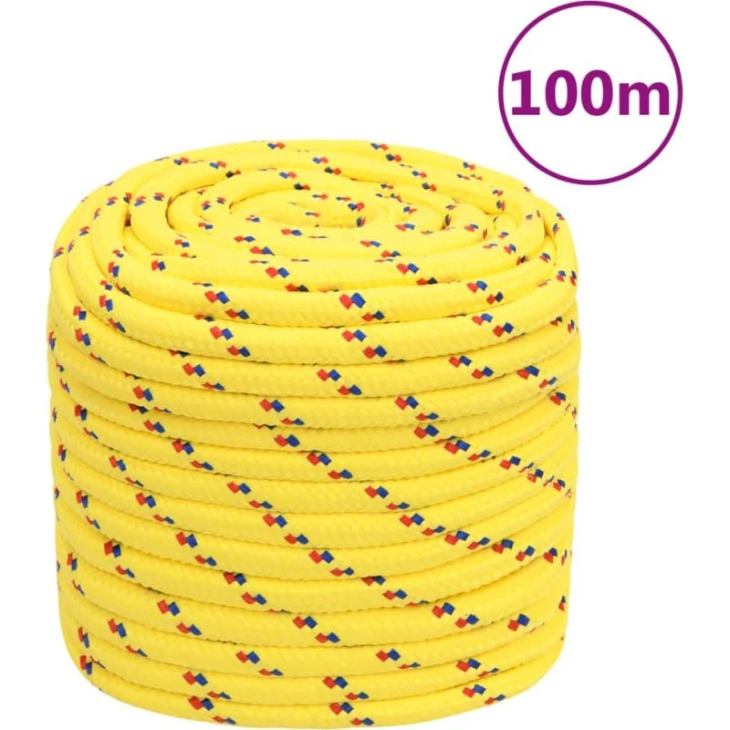 vidaXL tovværk 18 mm x 100 m polypropylen - gul