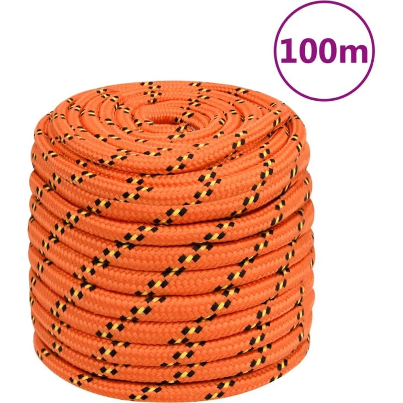 vidaXL tovværk til båd 18 mm x 100 m polypropylen orange