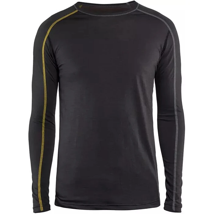 Blåkläder 4799 XLIGHT undertrøje i merinould, antracit/gul