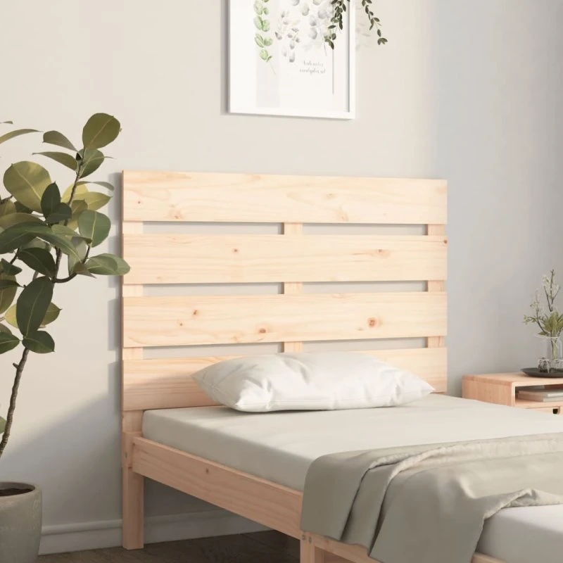 vidaXL Sengegavl 100x3x80 cm i massivt fyrretræ