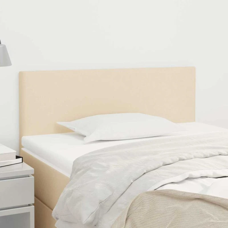 vidaXL sengegavl 100x5x78/88 cm creme stof