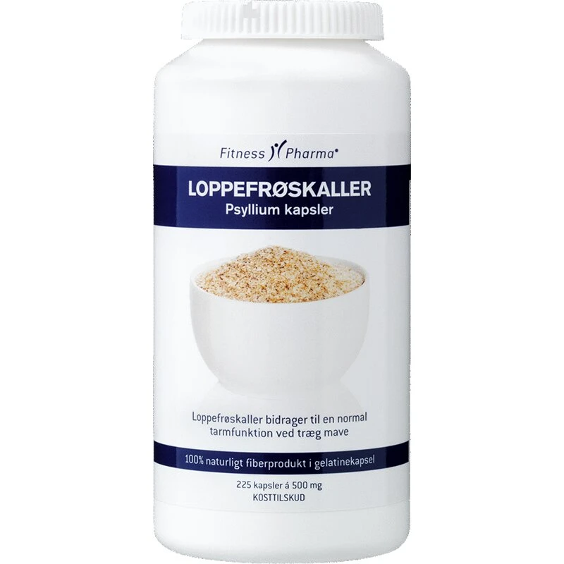 Fitness Pharma Loppefrøskaller Psyllium 225 kaps