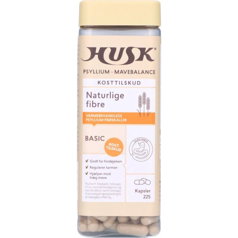 HUSK Psyllium Mavebalance Kapsler 225 stk