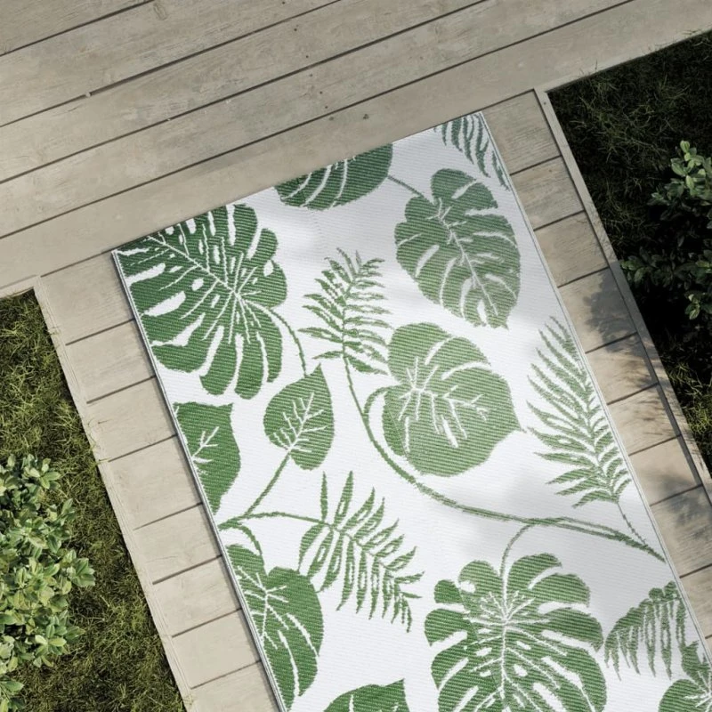 vidaXL udendørstæppe ARAKIL 80x150 cm PP Grøn